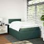 Preview: Boxspringbett mit Matratze Dunkelgrün 120x200 cm Samt