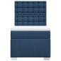 Preview: Boxspringbett mit Matratze Blau 100x200 cm Stoff