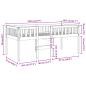 Preview: Kinderbett ohne Matratze Wachsbraun 75x190 cm Massivholz Kiefer