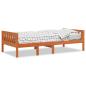 Preview: ARDEBO.de - Kinderbett ohne Matratze Wachsbraun 75x190 cm Massivholz Kiefer