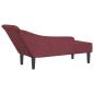 Preview: Chaiselongue mit Kissen Weinrot Stoff