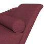 Preview: Chaiselongue mit Kissen Weinrot Stoff