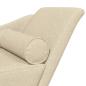Preview: Chaiselongue mit Kissen Creme Stoff