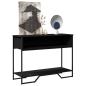 Preview: ARDEBO.de - Konsolentisch Schwarz 100x35x74,5 cm Holzwerkstoff
