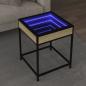 Preview: ARDEBO.de - Couchtisch mit Infinity-LED Sonoma-Eiche 40x40x51 cm