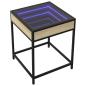 Preview: Couchtisch mit Infinity-LED Sonoma-Eiche 40x40x51 cm