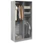 Preview: ARDEBO.de - Kleiderschrank Grau Sonoma 100x50x200 cm Holzwerkstoff