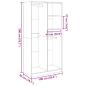 Preview: Kleiderschrank Grau Sonoma 100x50x200 cm Holzwerkstoff