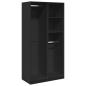 Preview: Kleiderschrank Schwarz 100x50x200 cm Holzwerkstoff