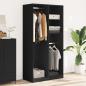 Preview: Kleiderschrank Schwarz 100x50x200 cm Holzwerkstoff