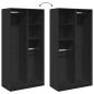 Preview: Kleiderschrank Schwarz 100x50x200 cm Holzwerkstoff