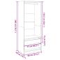 Preview: Kleiderschrank Weiß 80x50x200 cm Holzwerkstoff
