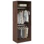 Preview: ARDEBO.de - Kleiderschrank Braun Eichen-Optik 80x50x200 cm Holzwerkstoff