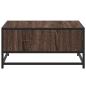 Preview: Couchtisch Braun Eiche 60,5x60,5x30 cm Holzwerkstoff und Metall
