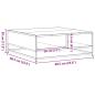 Preview: Couchtisch Braun Eiche 60,5x60,5x30 cm Holzwerkstoff und Metall