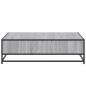 Preview: Couchtisch Grau Sonoma 100x100x30 cm Holzwerkstoff und Metall