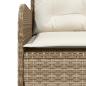 Preview: 2-tlg. Garten-Sofagarnitur mit Kissen Beige Poly Rattan