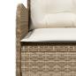 Preview: 2-tlg. Garten-Sofagarnitur mit Kissen Beige Poly Rattan
