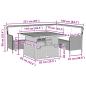 Preview: 2-tlg. Garten-Sofagarnitur mit Auflagen Poly Rattan Grau