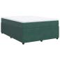 Preview: Boxspringbett mit Matratze Dunkelgrün 160x200 cm Samt