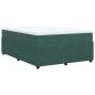 Preview: Boxspringbett mit Matratze Dunkelgrün 160x200 cm Samt