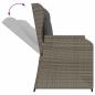 Preview: 3-tlg. Garten-Lounge-Set mit Kissen Grau Poly Rattan