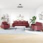 Preview: 3-tlg. Sofagarnitur Weinrot Stoff