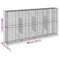 Preview: Gabione mit Deckel 400x50x200 cm Verzinktes Eisen