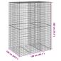 Preview: Gabione mit Deckel 150x100x200 cm Verzinktes Eisen