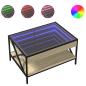 Preview: Couchtisch mit Infinity-LED Sonoma-Eiche 70x50x38 cm