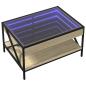 Preview: Couchtisch mit Infinity-LED Sonoma-Eiche 70x50x38 cm