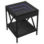 Preview: Couchtisch mit Infinity-LED Schwarz 40x40x49 cm