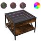 Preview: Couchtisch mit Infinity-LED Räuchereiche 50x50x38 cm