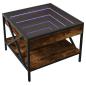 Preview: Couchtisch mit Infinity-LED Räuchereiche 50x50x38 cm