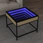Preview: ARDEBO.de - Couchtisch mit Infinity-LED Sonoma-Eiche 50x50x41 cm