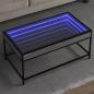 Preview: ARDEBO.de - Couchtisch mit Infinity-LED Grau Sonoma 90x50x41 cm