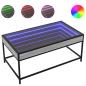 Preview: Couchtisch mit Infinity-LED Grau Sonoma 90x50x41 cm