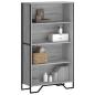 Preview: ARDEBO.de - Bücherregal Grau Sonoma 80x31x137,5 cm Holzwerkstoff