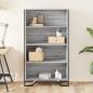 Preview: Bücherregal Grau Sonoma 80x31x137,5 cm Holzwerkstoff