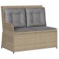 Preview: 5-tlg. Garten-Lounge-Set mit Kissen Beige Poly Rattan