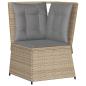 Preview: 5-tlg. Garten-Lounge-Set mit Kissen Beige Poly Rattan