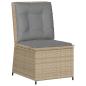 Preview: 5-tlg. Garten-Lounge-Set mit Kissen Beige Poly Rattan