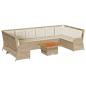 Preview: 7-tlg. Garten-Lounge-Set mit Kissen Beige Poly Rattan
