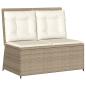 Preview: 7-tlg. Garten-Lounge-Set mit Kissen Beige Poly Rattan