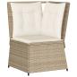 Preview: 7-tlg. Garten-Lounge-Set mit Kissen Beige Poly Rattan