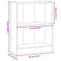 Preview: Bücherregal Artisan-Eiche 60x24x76 cm Holzwerkstoff