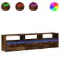 Preview: TV-Wandschrank mit LED Räuchereiche 180x31x45 cm