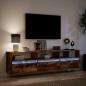 Preview: TV-Wandschrank mit LED Räuchereiche 180x31x45 cm