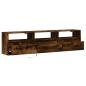 Preview: TV-Wandschrank mit LED Räuchereiche 180x31x45 cm