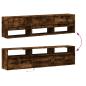 Preview: TV-Wandschrank mit LED Räuchereiche 180x31x45 cm